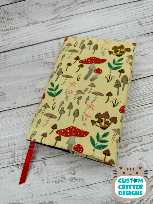 Ditsy Mushrooms -  Adjustable Dust Jacket, Book Cover