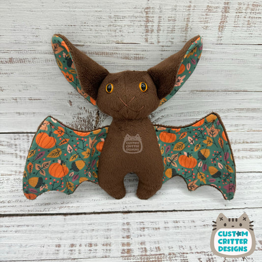 Teal Autumn Bat Plush