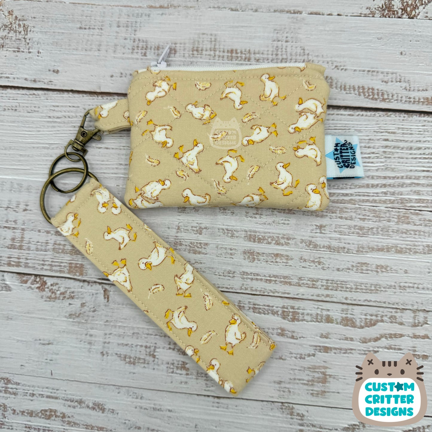 Little Duckies - Quilted Pouch - Coin Pouch - Keychain Clutch