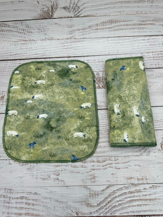 Sheep Fields - Reusable Paperless Towels - 6 Pack