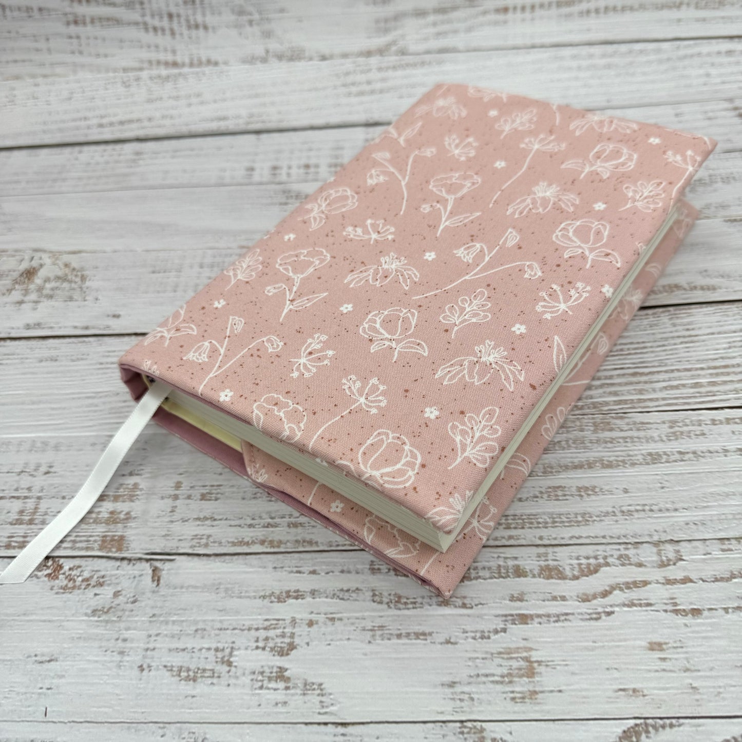 Dainty Pink Florals - Adjustable Dust Jacket, Book Cover