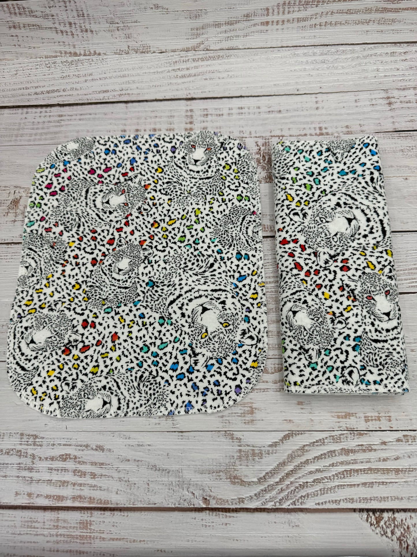 Rainbow Leopards - Reusable Paperless Towels - 6 Pack