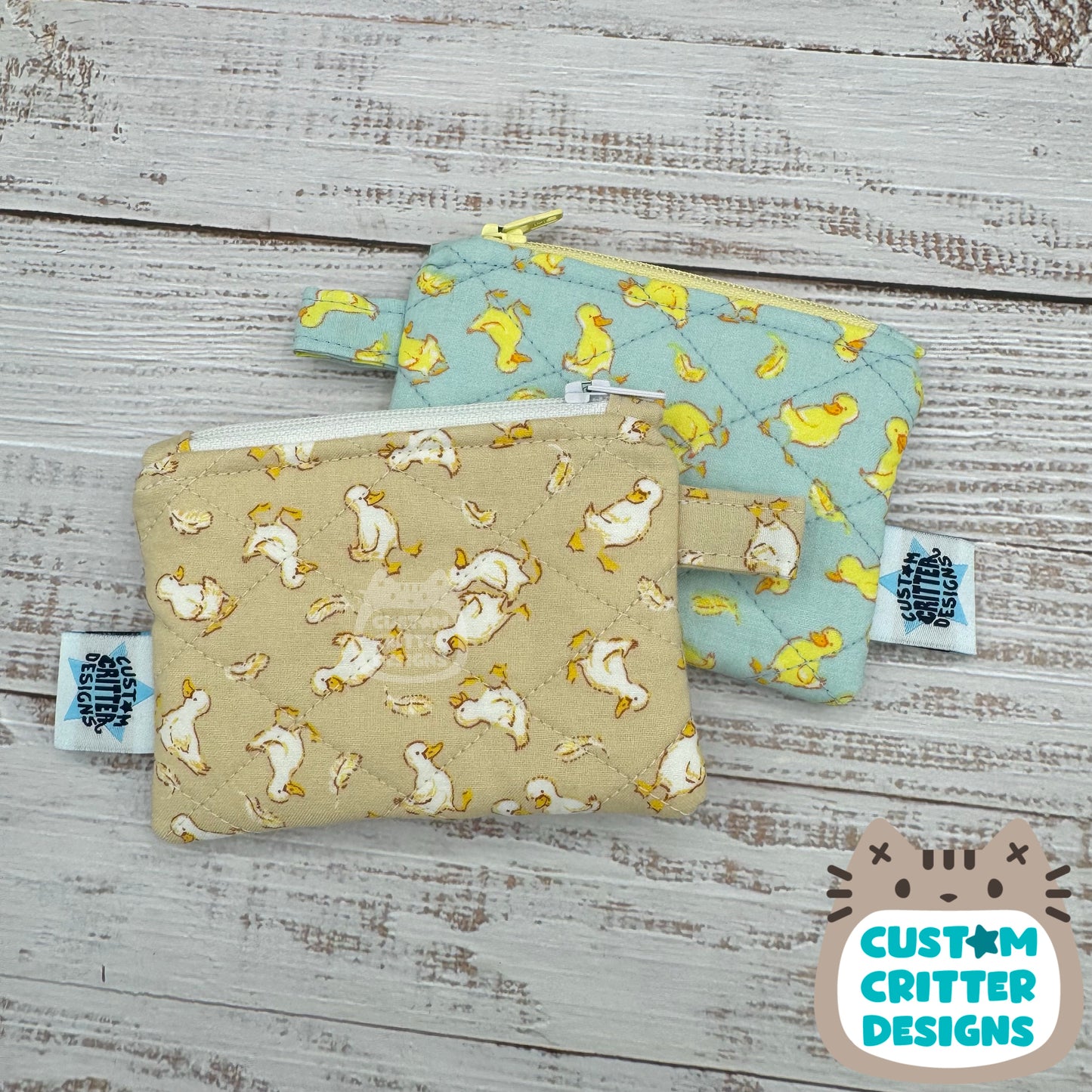 Little Duckies - Quilted Pouch - Coin Pouch - Keychain Clutch