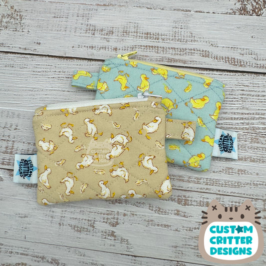 Little Duckies - Quilted Pouch - Coin Pouch - Keychain Clutch