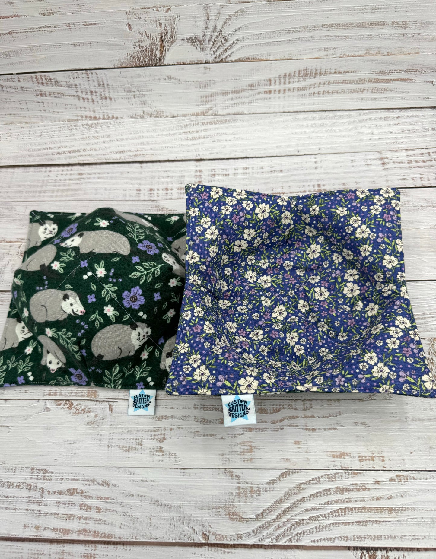 Floral Possums Reversible Bowl Cozies - Not Microwavable!