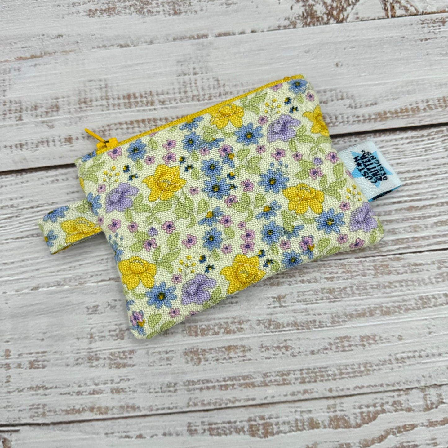 Ditsy Florals - Quilted Pouch - Coin Pouch - Keychain Clutch