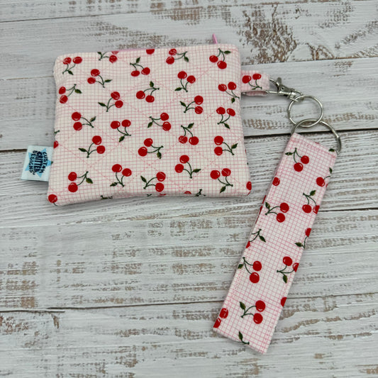 Tiny Cherries - Wristlet Keychain