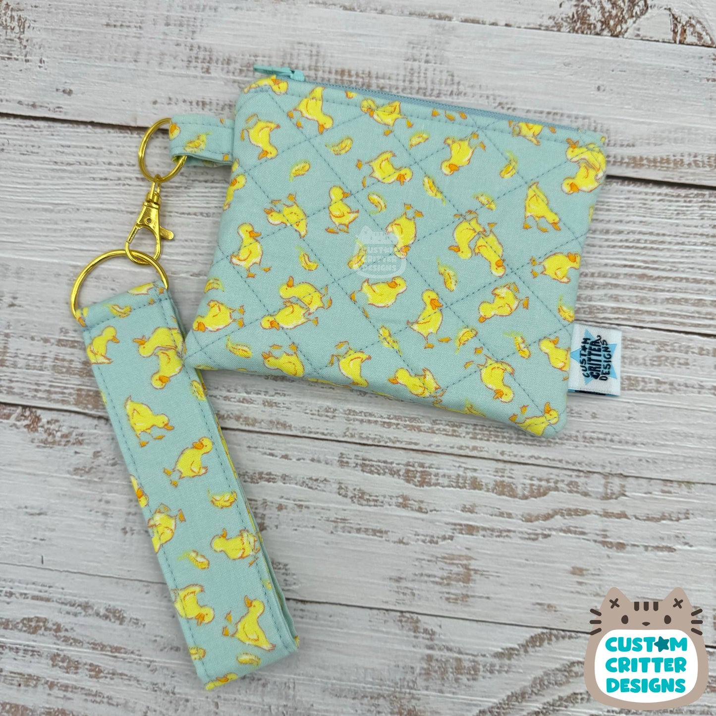 Little Duckies - Quilted Pouch - Coin Pouch - Keychain Clutch