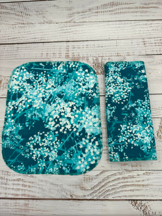 Teal Florals - Reusable Paperless Towels - 6 Pack