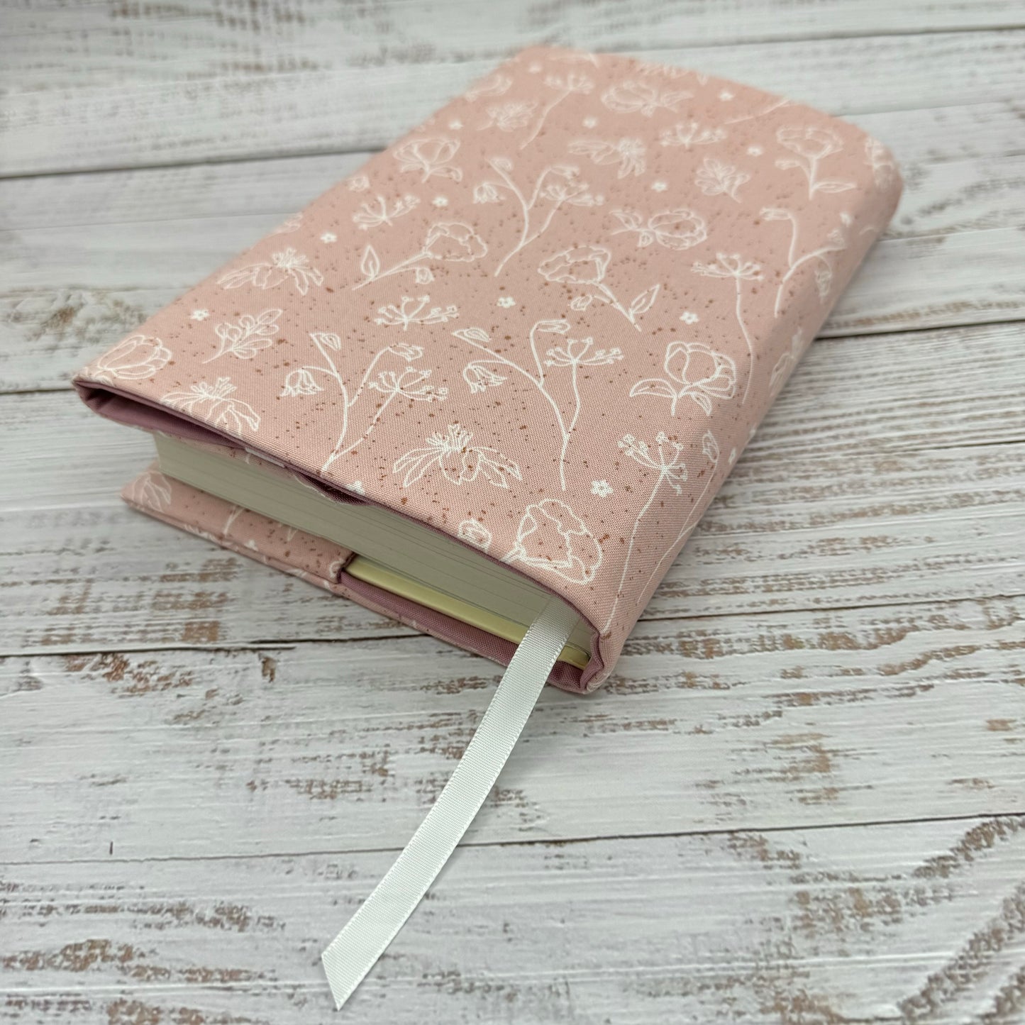 Dainty Pink Florals - Adjustable Dust Jacket, Book Cover