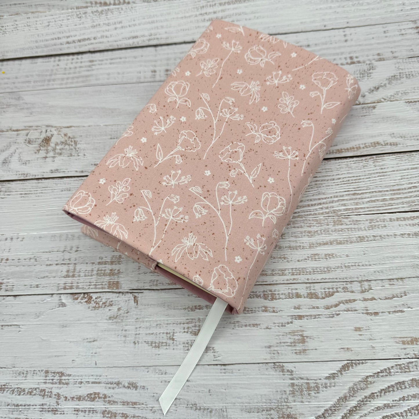 Dainty Pink Florals - Adjustable Dust Jacket, Book Cover