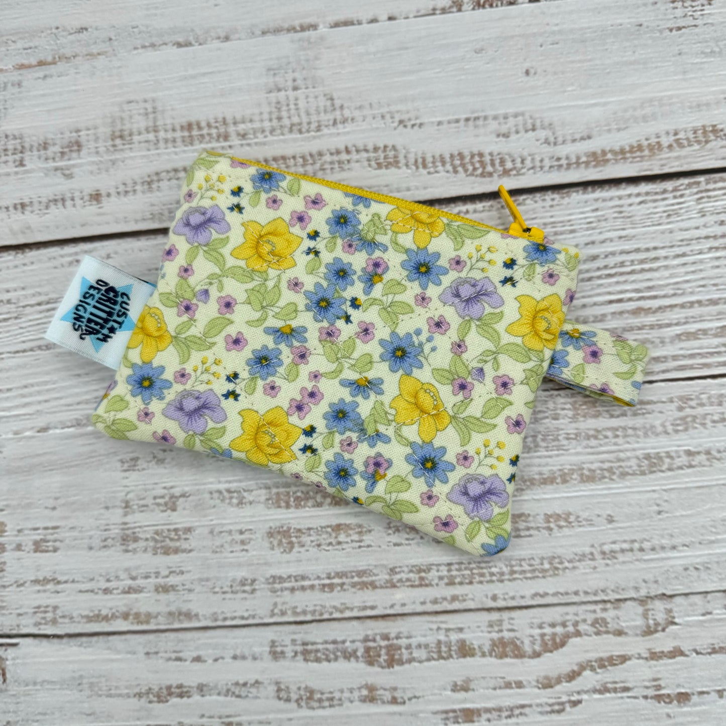 Ditsy Florals - Quilted Pouch - Coin Pouch - Keychain Clutch