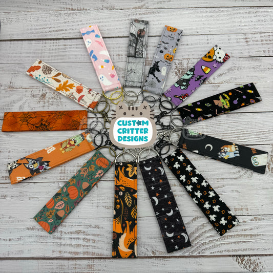 Halloween & Autumn Wristlet Keychains