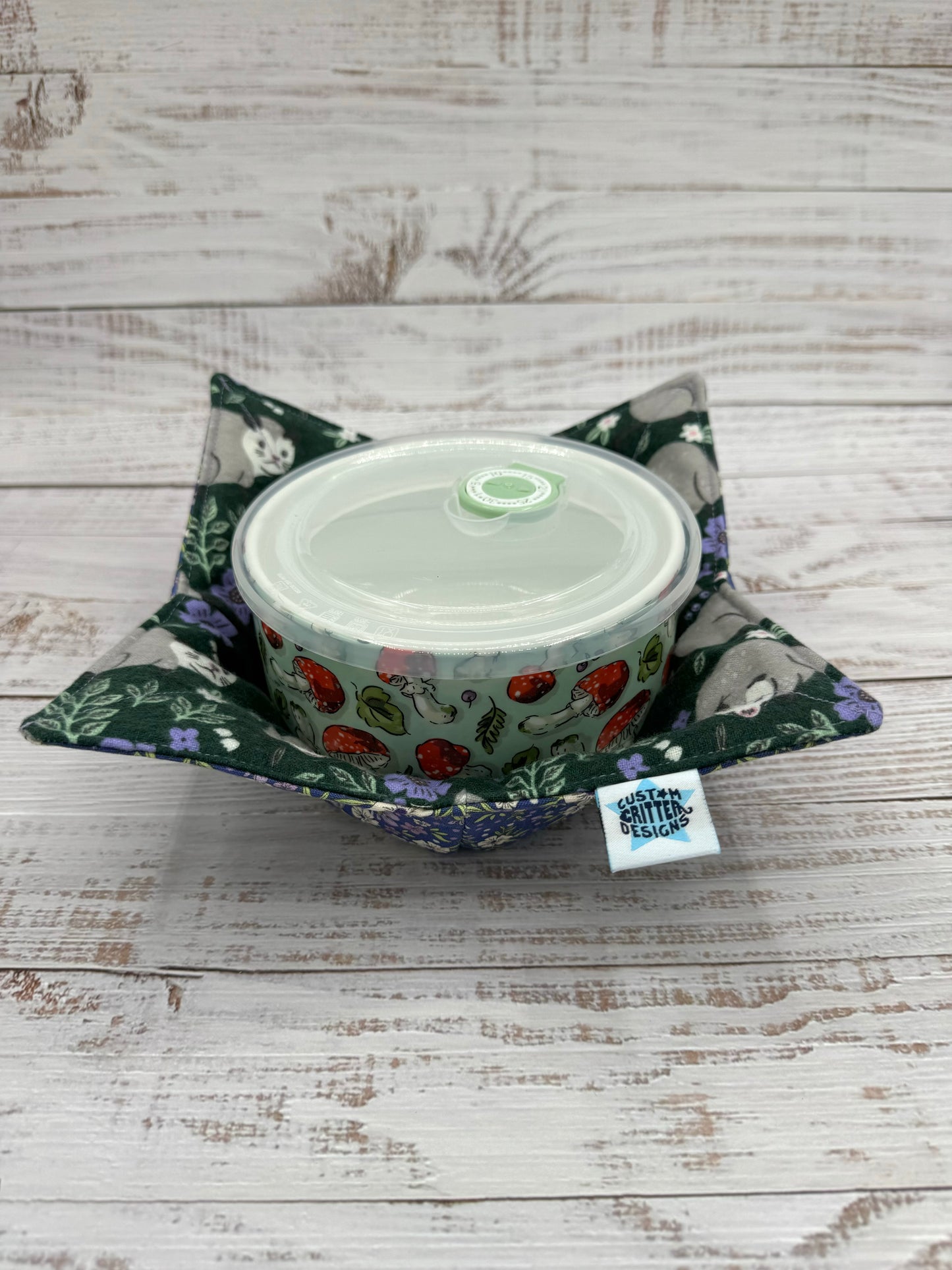 Floral Possums Reversible Bowl Cozies - Not Microwavable!