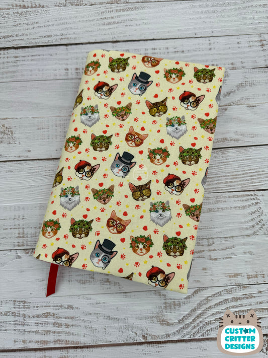 Flower Crown Cats -  Adjustable Dust Jacket, Book Cover