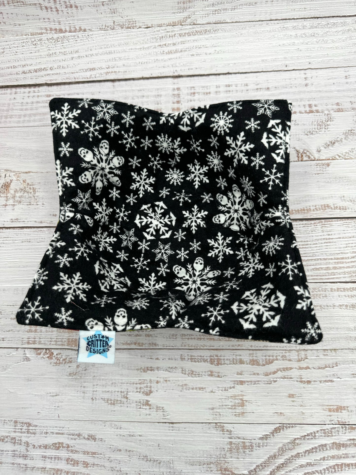 Holiday Skulls & Snowflakes Reversible Bowl Cozies - Not Microwavable!