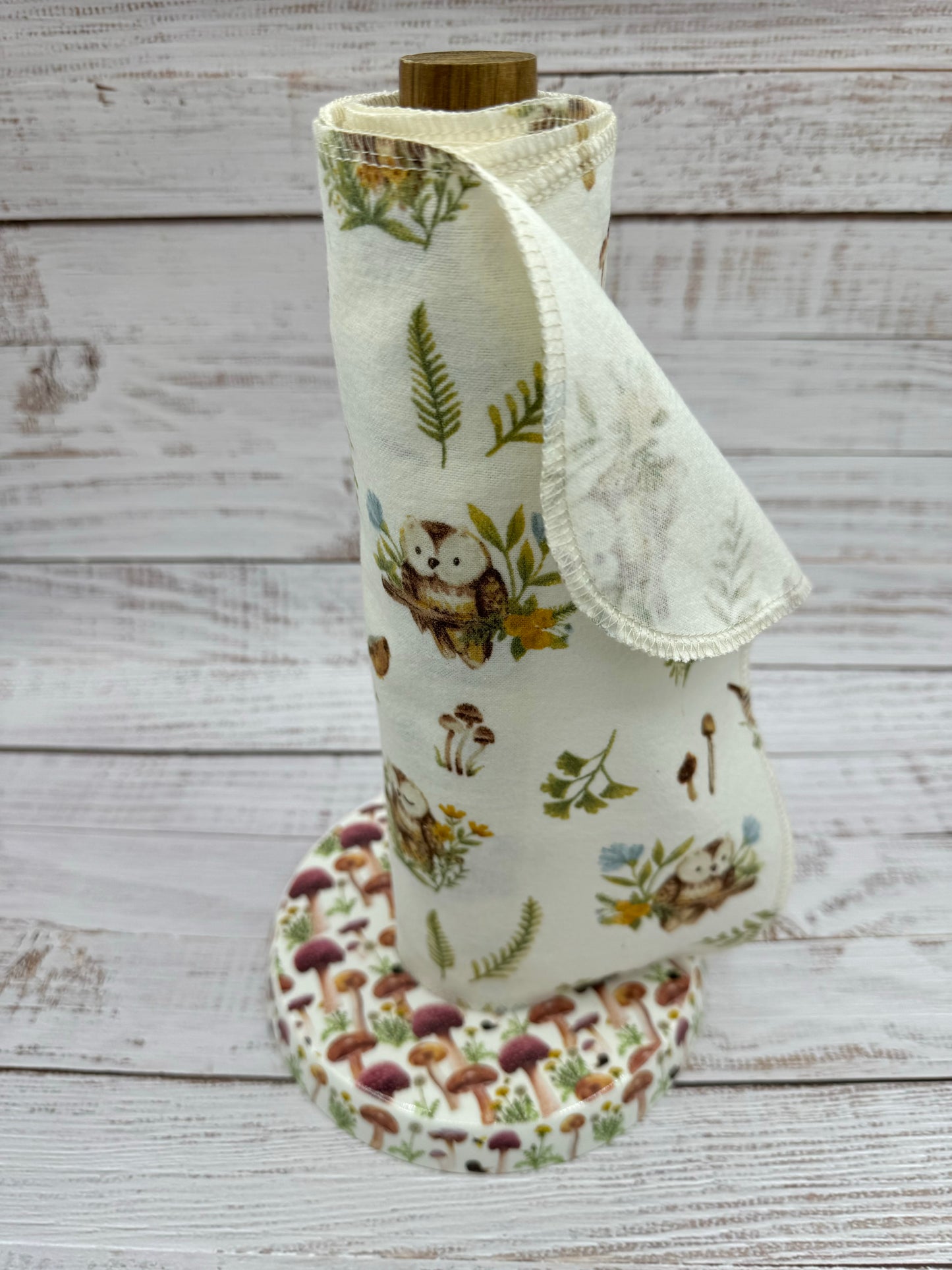 Pastel Floral Dinos - Reusable Paperless Towels - 6 Pack