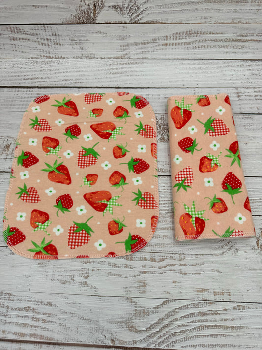 Strawberry Patch - Reusable Paperless Towels - 6 Pack