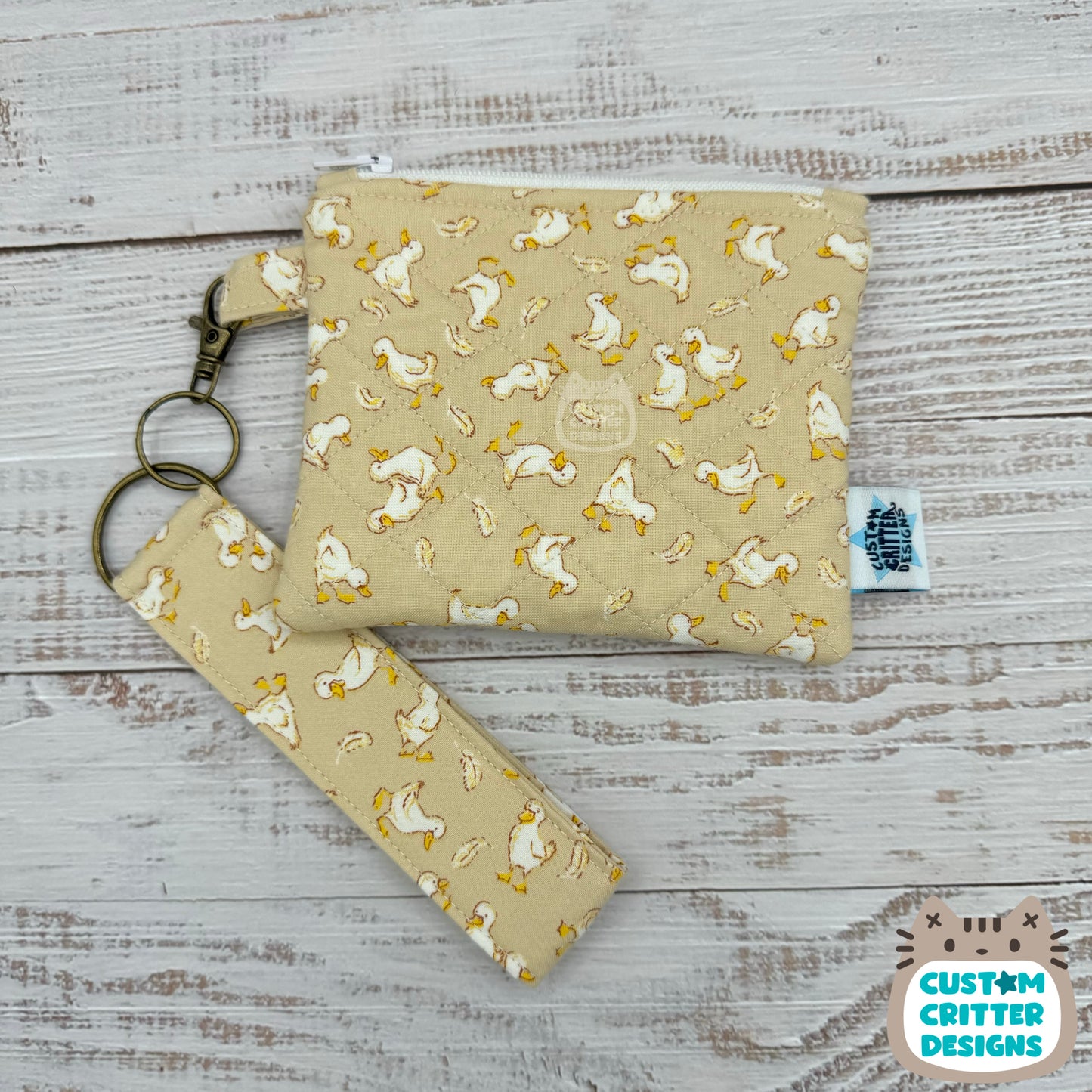 Little Duckies - Quilted Pouch - Coin Pouch - Keychain Clutch