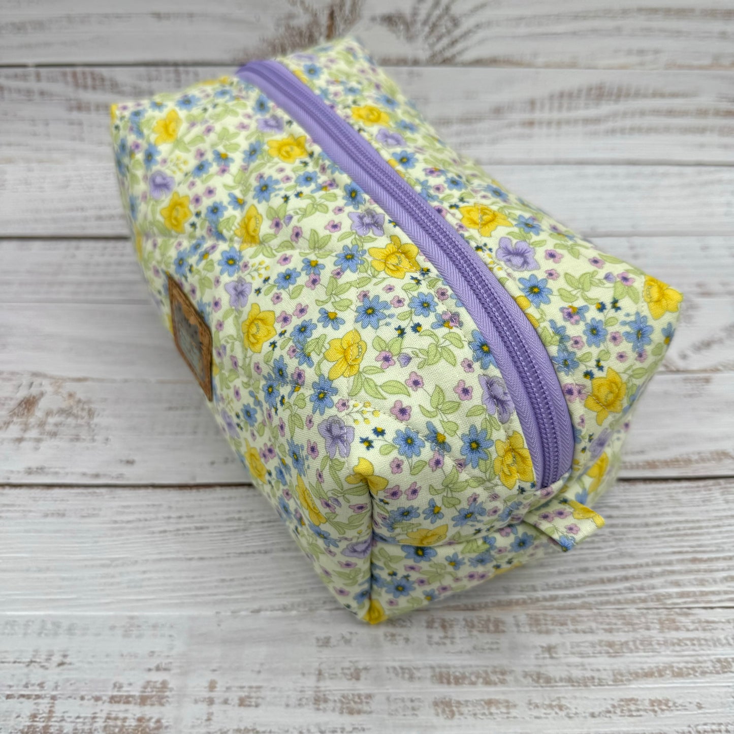 Ditsy Florals - Quilted Boxy Bag - Cosmetic Bag