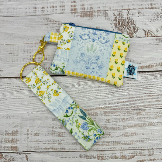 Patchwork Floral - Wristlet Keychain