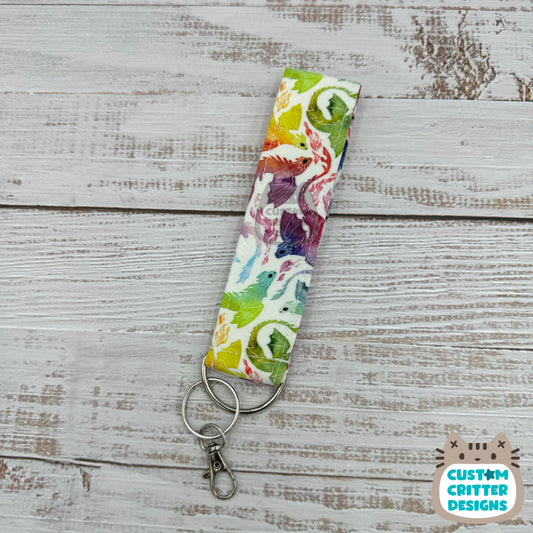 Rainbow Dragons - Wristlet Keychain
