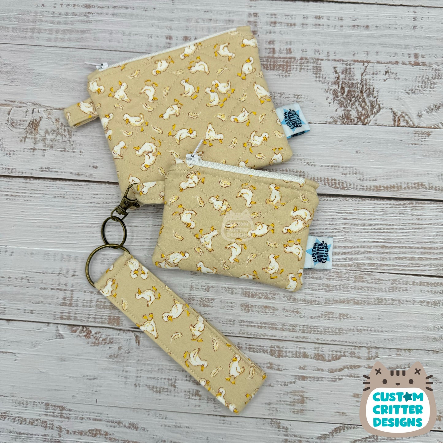 Little Duckies - Quilted Pouch - Coin Pouch - Keychain Clutch