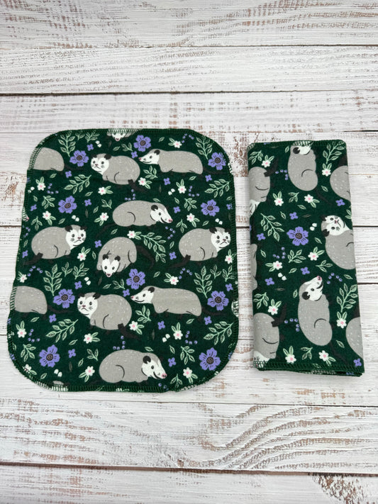 Floral Possums - Reusable Paperless Towels - 6 Pack