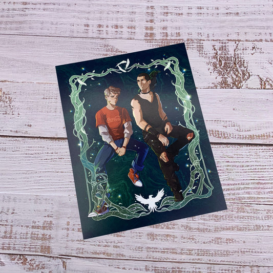 Ronan & Adam Tarot - The Raven Cycle 7x5.5 Art Print