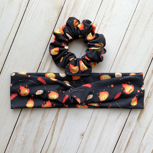May All Your Bacon Burn - Faux Knot Headband & Scrunchies