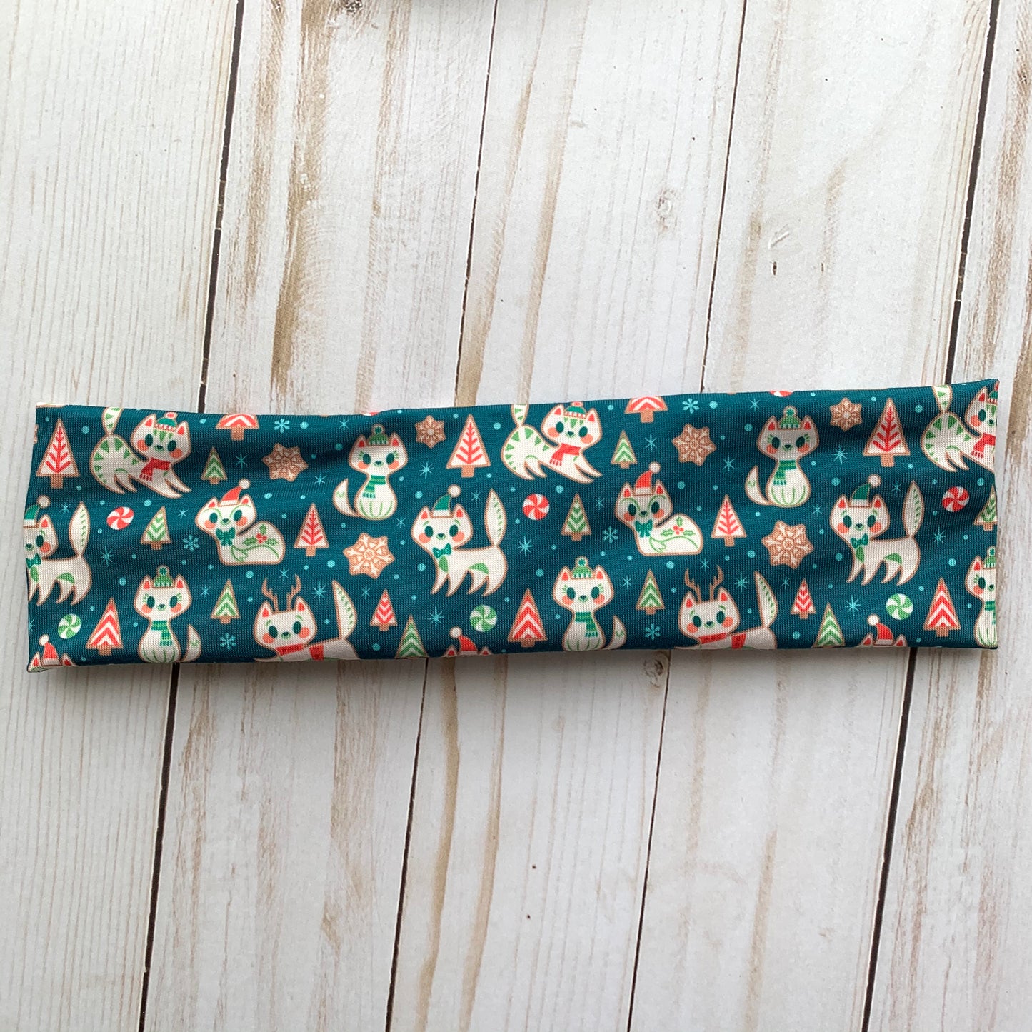 Gingerbread Kitties - Faux Knot Headband & Scrunchies