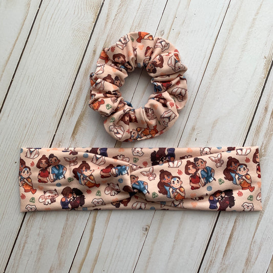 ATLA/LoK Couples - Faux Knot Headband & Scrunchies