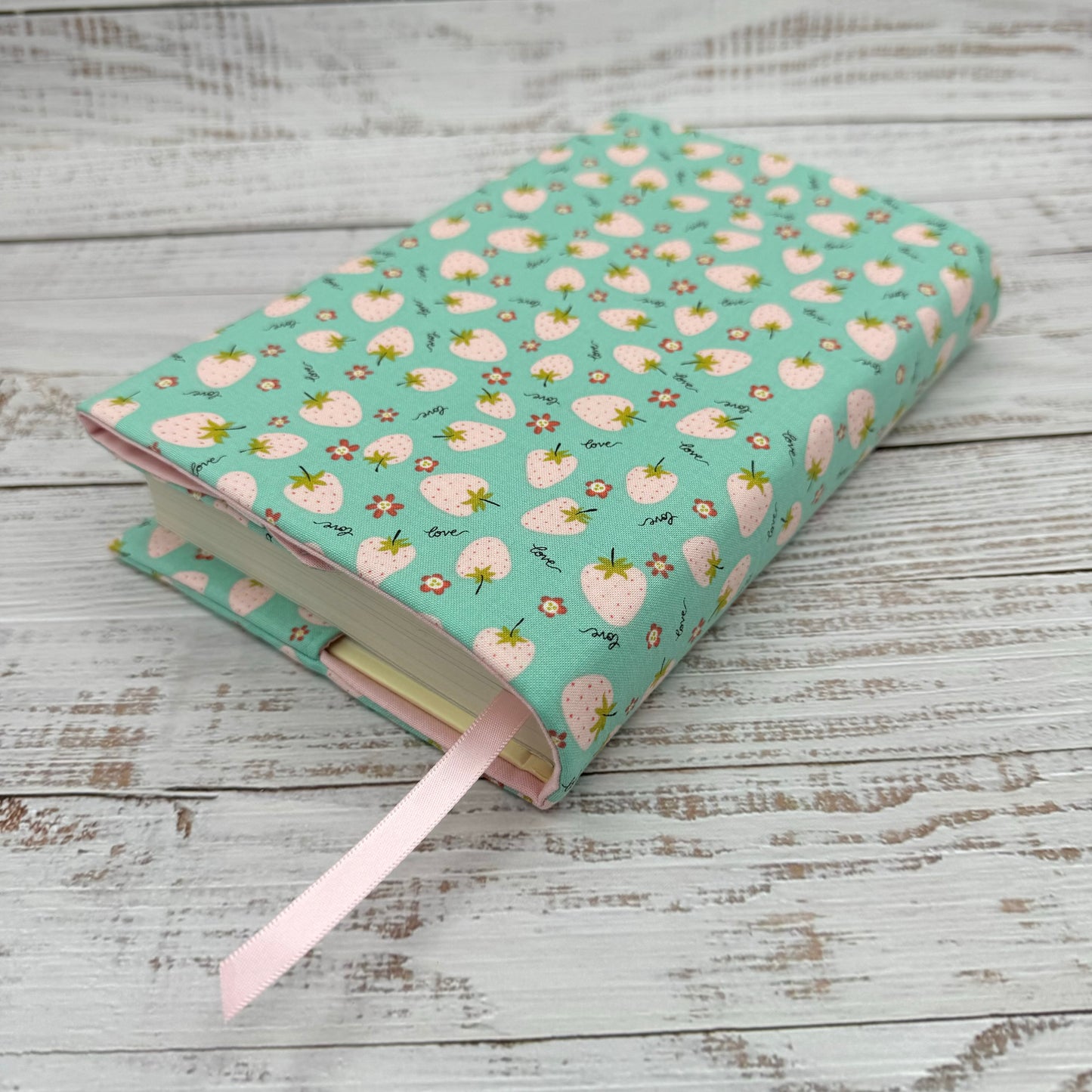 Pink Strawberries -  Adjustable Dust Jacket, Book Cover
