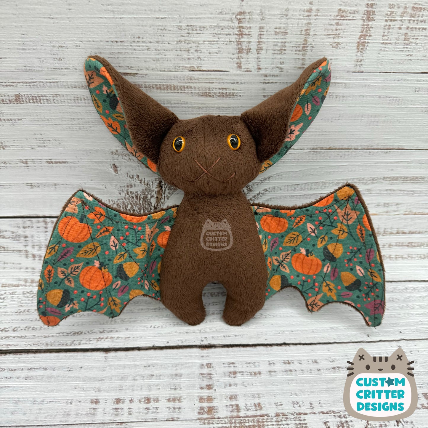 Teal Autumn Bat Plush