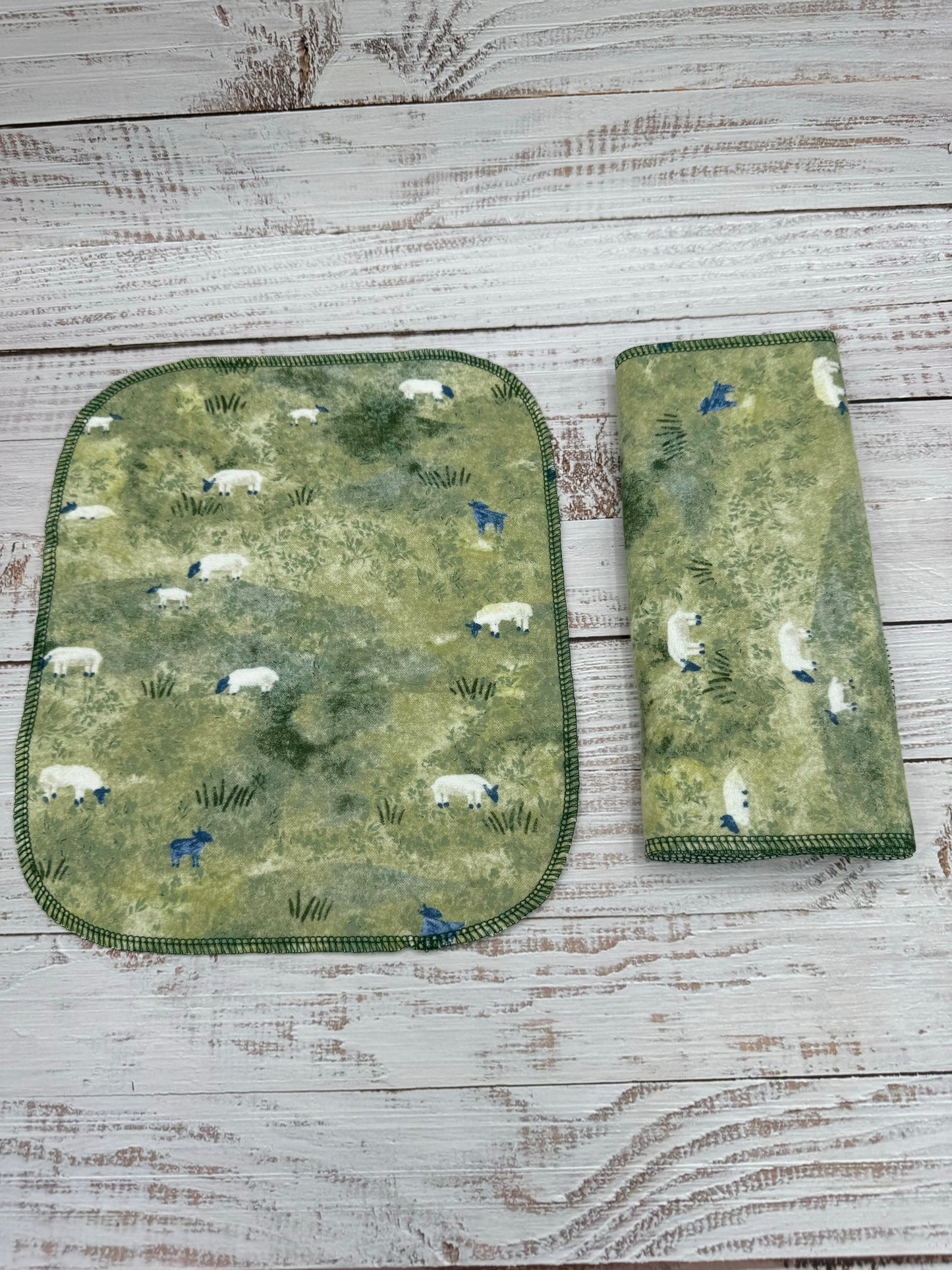 Sheep Fields - Reusable Paperless Towels - 6 Pack