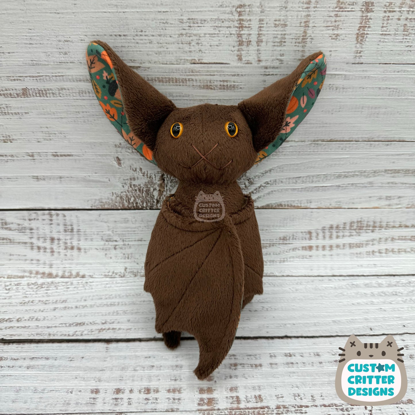 Teal Autumn Bat Plush