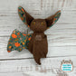 Teal Autumn Bat Plush