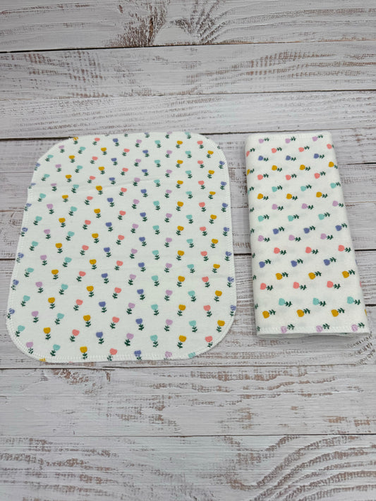 Pastel Flowers - Reusable Paperless Towels - 6 Pack