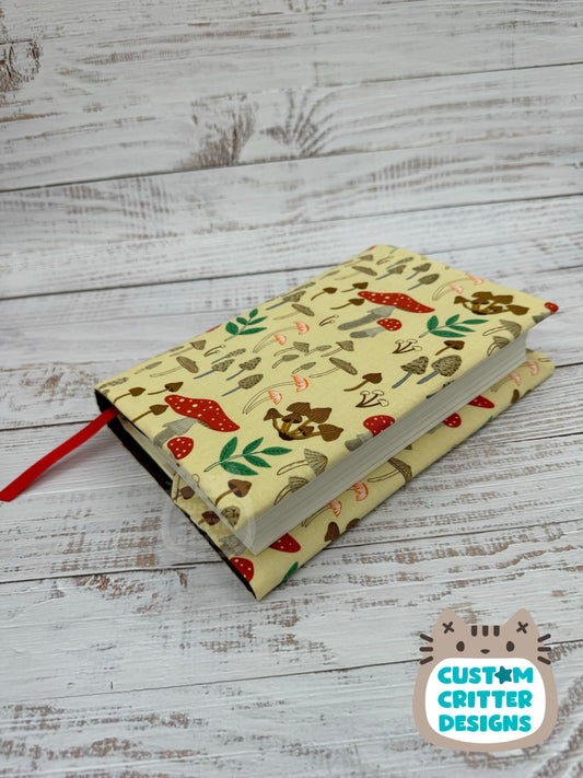 Ditsy Mushrooms -  Adjustable Dust Jacket, Book Cover