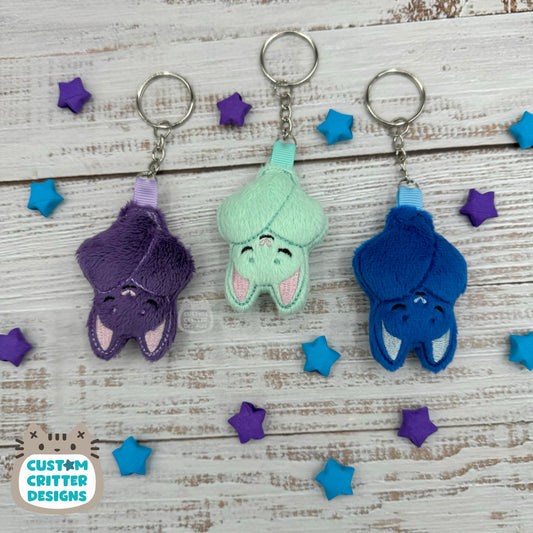 Sleepy Bat Plush Keychain