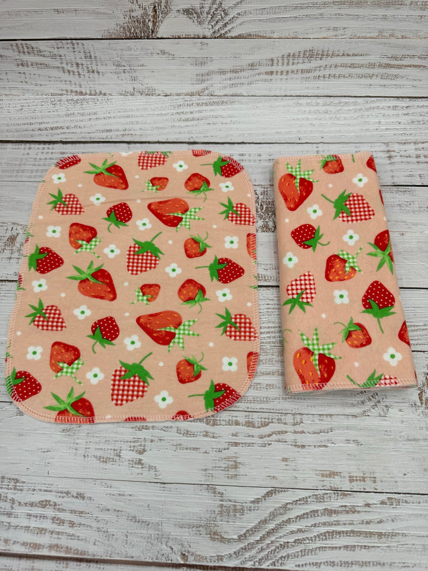 Strawberry Patch - Reusable Paperless Towels - 6 Pack