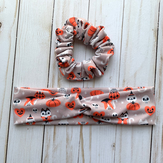 Costume Kitties - Faux Knot Headband and Scrunchies