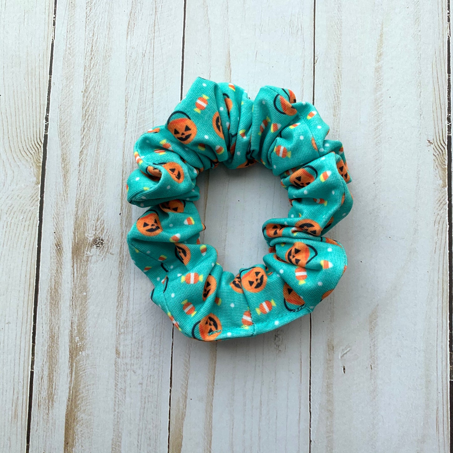 Jackolanterns & Candy Corn  - Faux Knot Headband and Scrunchies