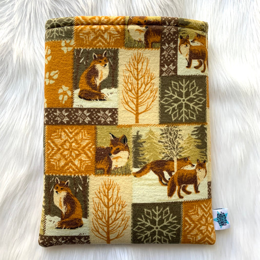 Autumn Fox Flannel - Book Sleeve