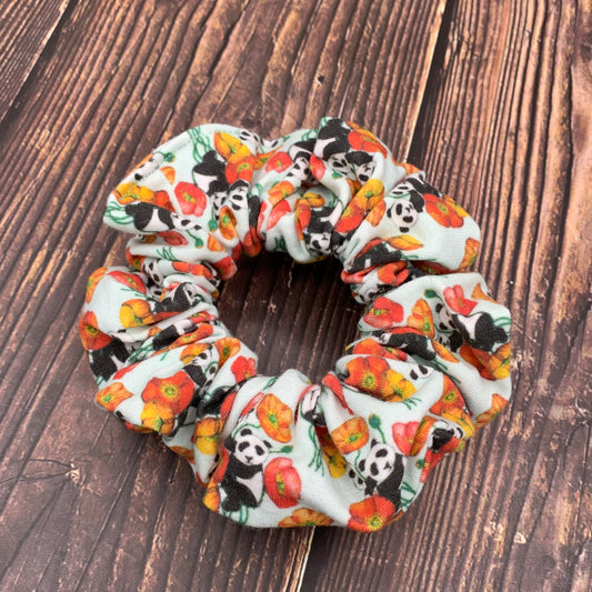 Pandas & Poppies - Scrunchies