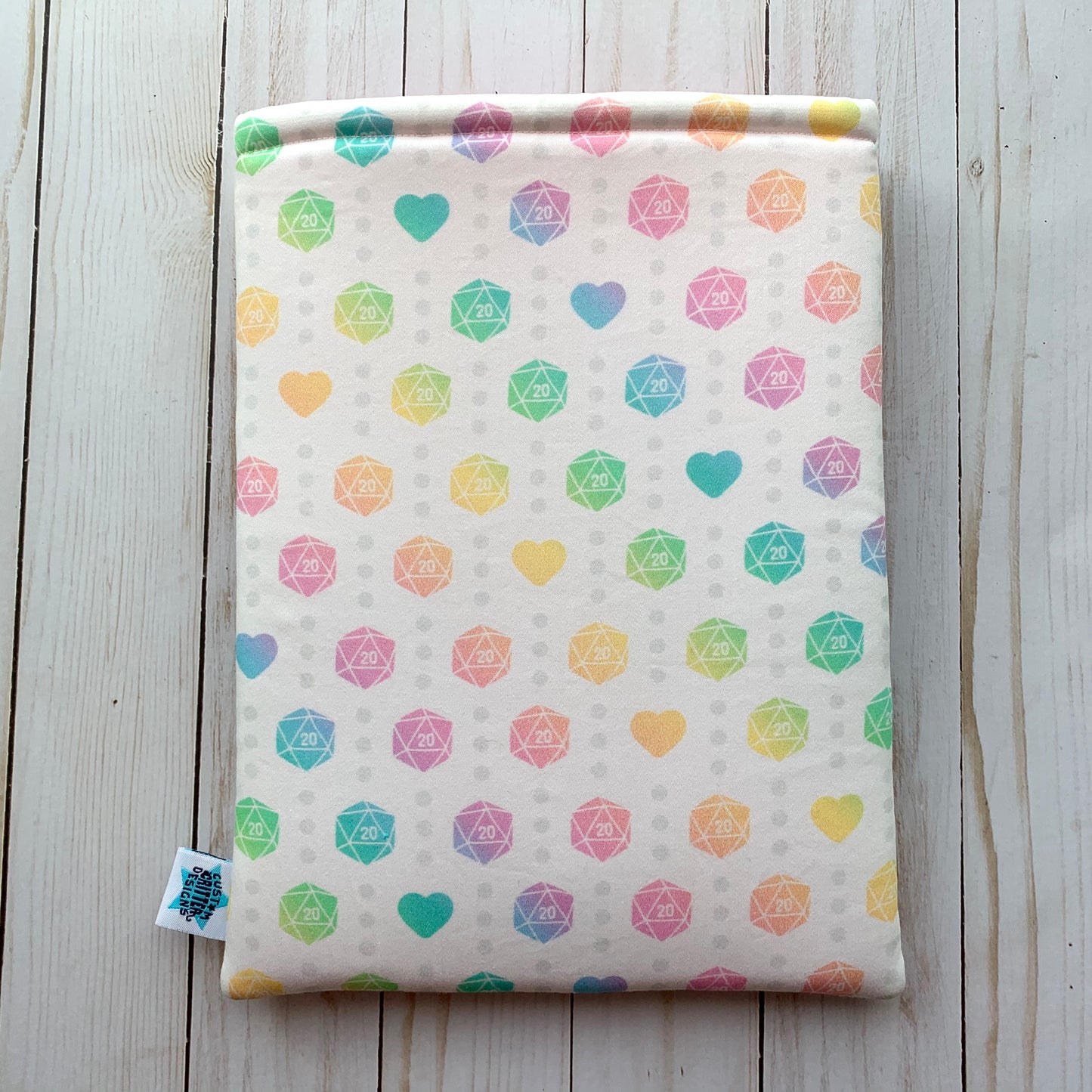 Pastel D20 Dice - Book Sleeve