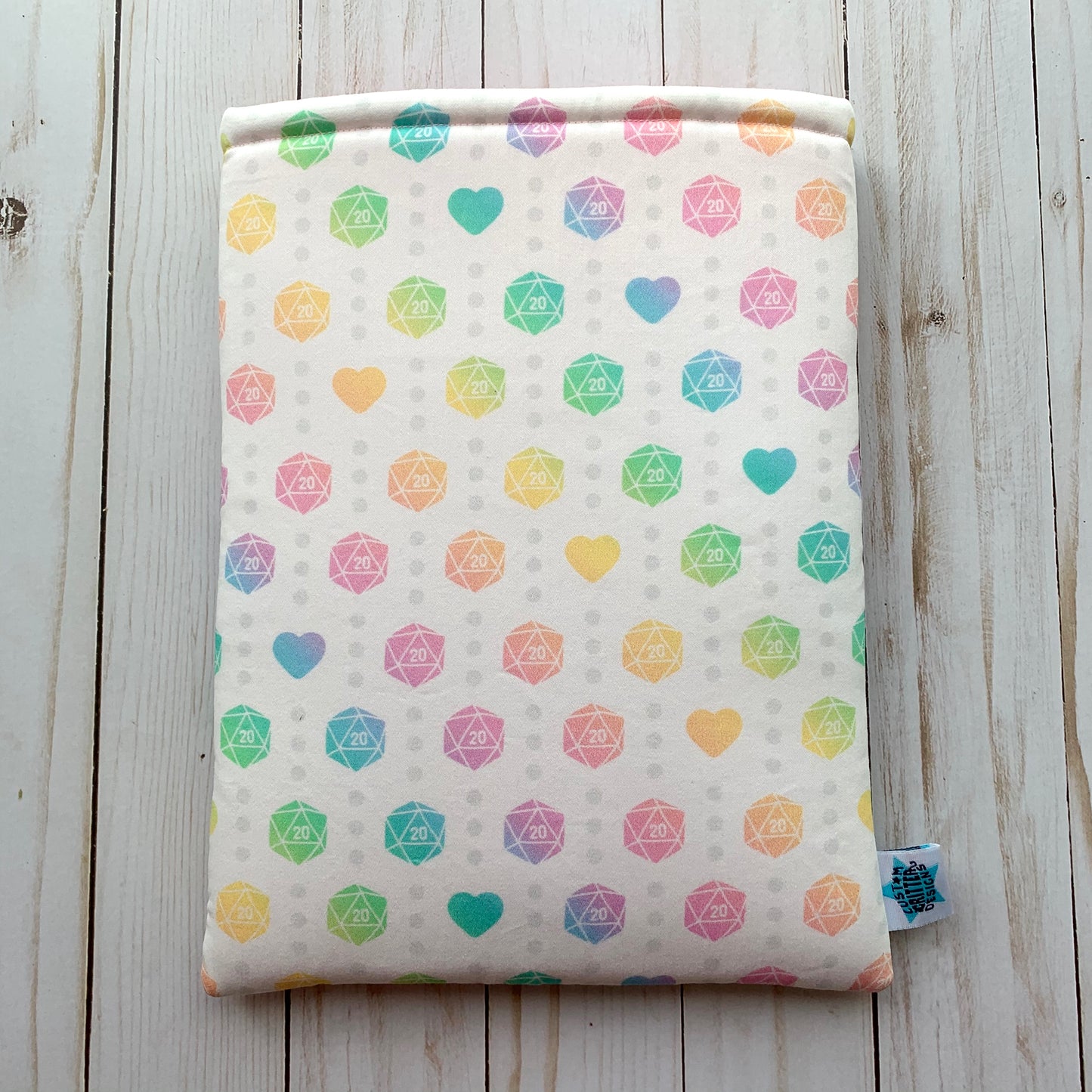 Pastel D20 Dice - Book Sleeve