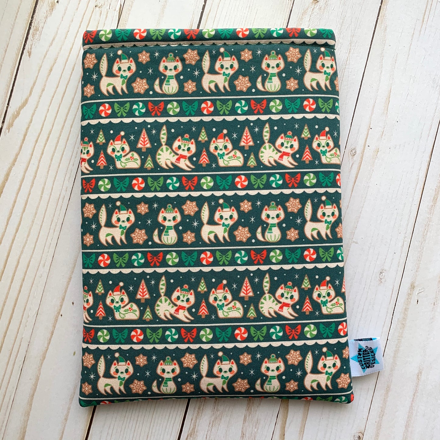 Gingerbread Kitty Stipes - Book Sleeve